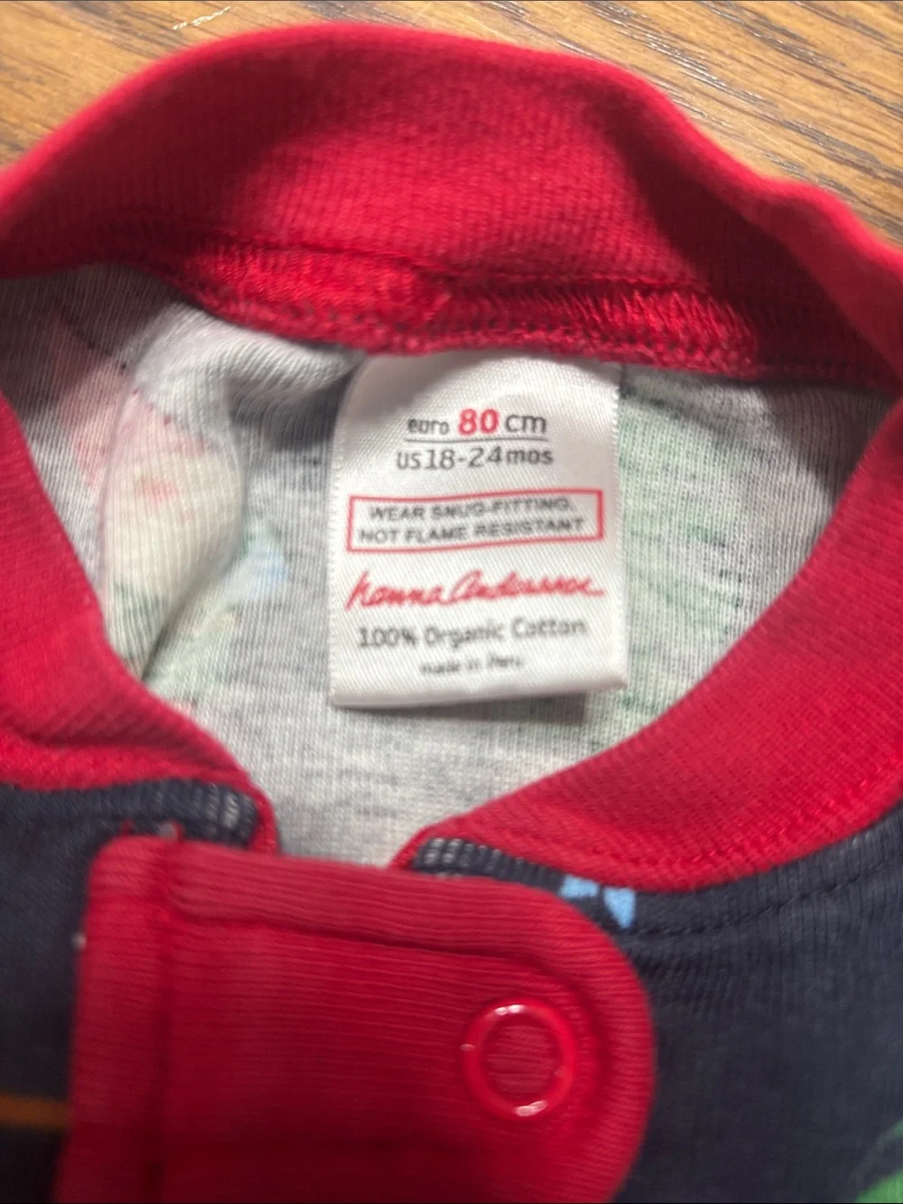 Hanna Andersson Christmas PJs Pajamas Onesie Cotton Size Baby 18-24 Month
